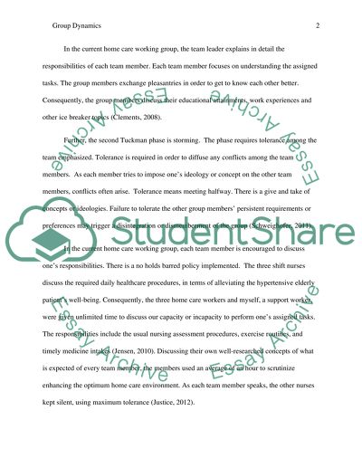 Group dynamics and working in teams