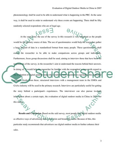 Evaluation of Chinese Digital Outdoor Media in 2007