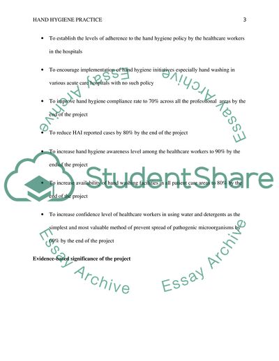 Effect of Hand Hygiene Practice by Health Care Providers on HAI