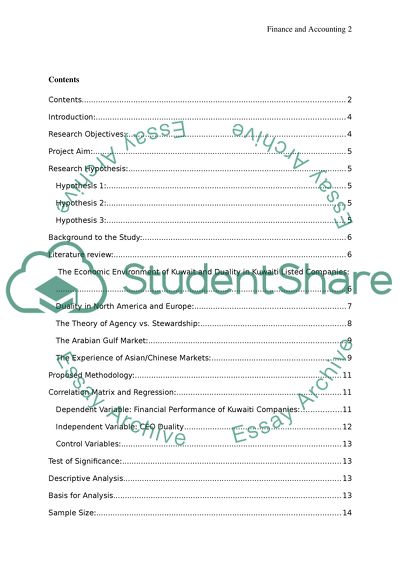 The relationship of board duality by comparing directors with their firms performance