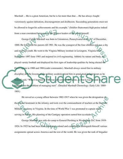 General George Marshalls Leadership