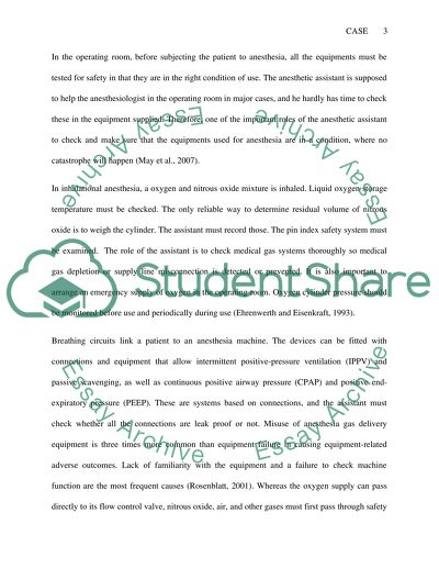Care of Patient Undergoing General Anesthesia