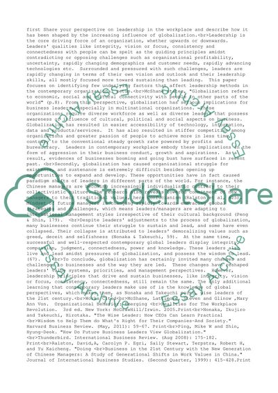 Leadership in the Workplace