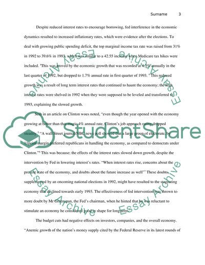 The Impact of the Federal Reserve on the Elections 1992