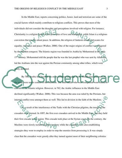 The Origins of Religious Conflict in the Middle East