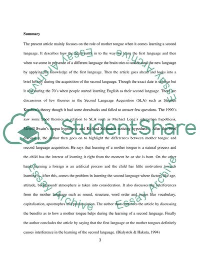 L2 Journal Article Critique