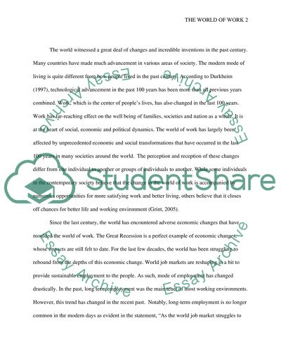 To what extent has the world of work changed over the past 100 years