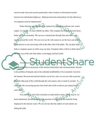 Computer Ethics Will Change