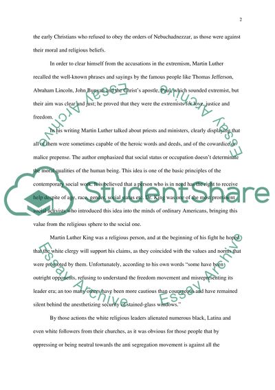 Martin Luther Kings Letter from Birmingham Jail