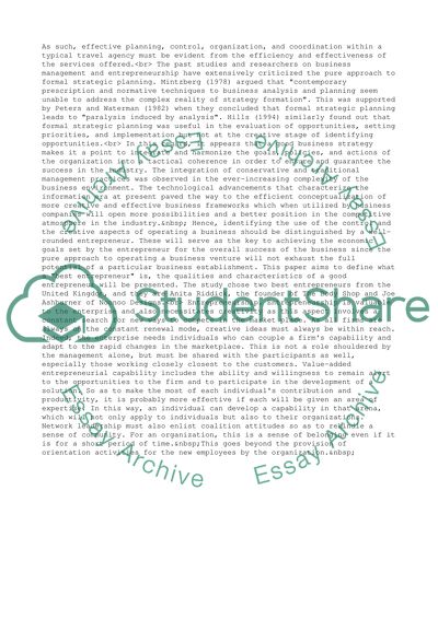 Success of Business Organization