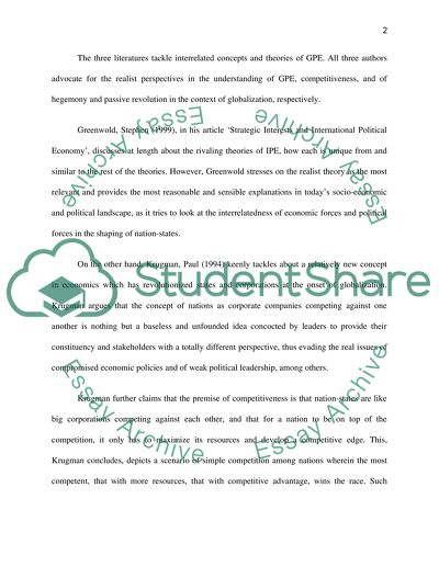 A Critical Review of Theoretical Approaches to GPE