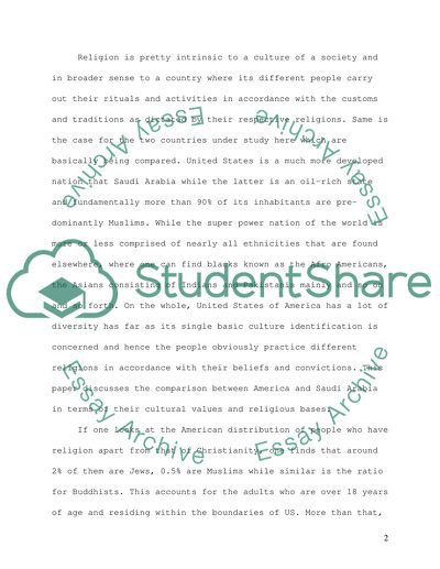 Comparing and Contrasting the United States and the Saudi Arabian Societies