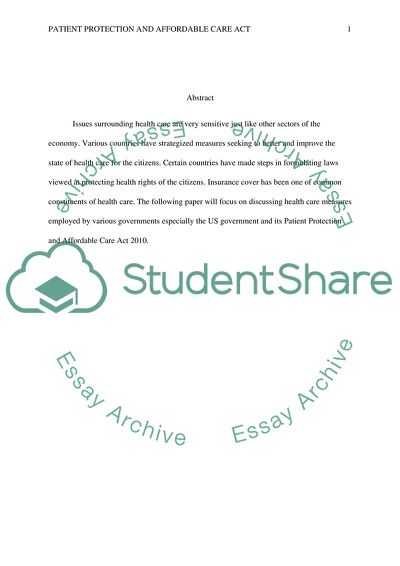 Patient Protection and Affordable Care Act Of 2010 that Address Role of Public Programs