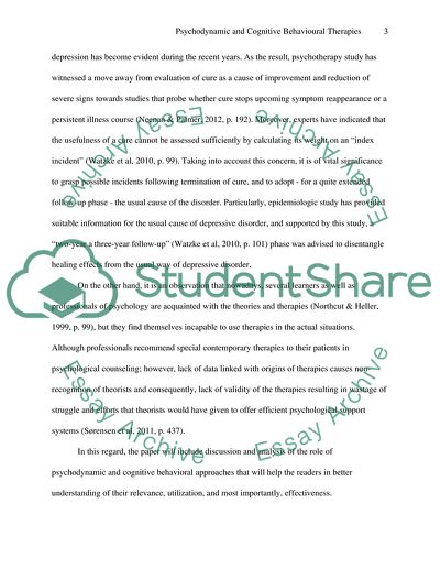 Useful Cures of Personality Disorder Problems: Psychodynamic Therapy and Cognitive Behaviour Therapy