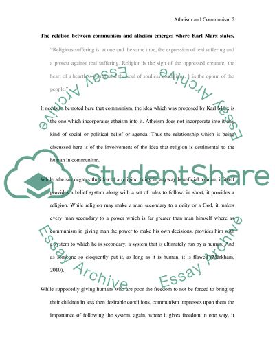 The Paradoxical Relationship Between Atheism and Communism