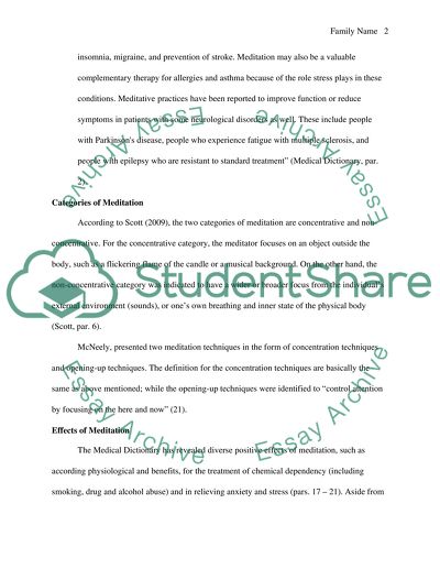 The Definition of Meditation