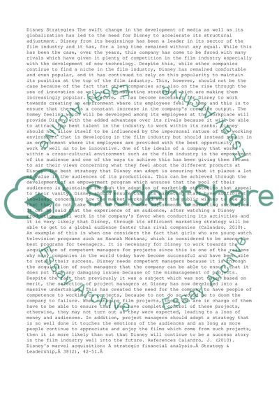 Disney Strategies