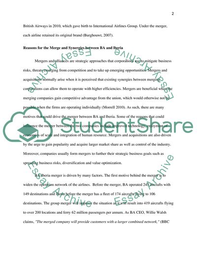 British airways and Iberia airlines merger