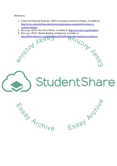 Financial Inclusion in Kiva Org