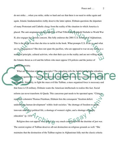 Peace and War in Christianity and Culture