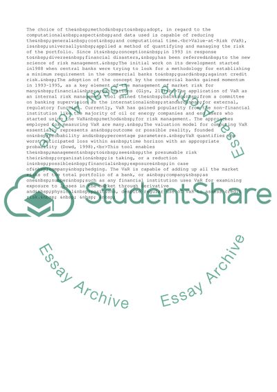 Risk Valuation Management Financial Modeling