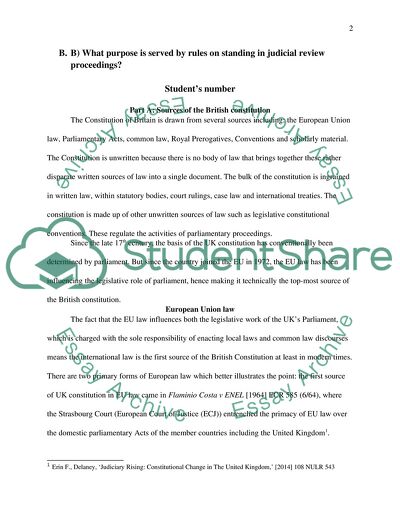 Sources of the British Constitution
