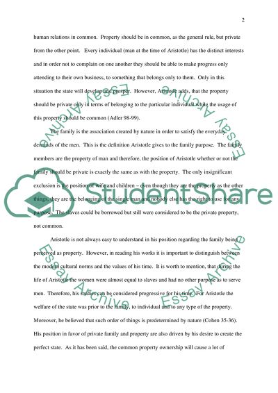 Aristotle on property and family