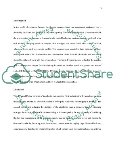 The Residual Dividend Theory