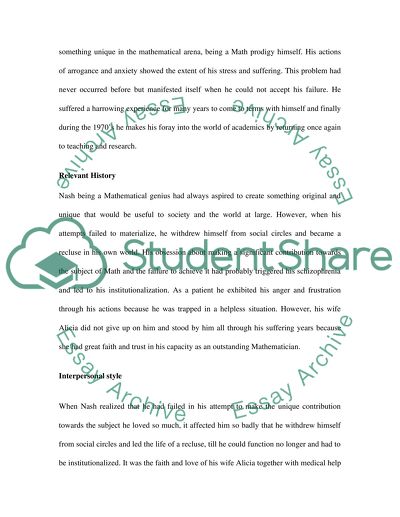 Case character Conceptualization