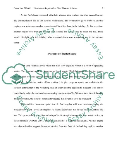 The Phoenix Supermarket Fire Incident