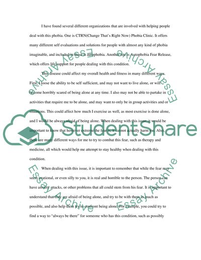 Fear of a Persons Self