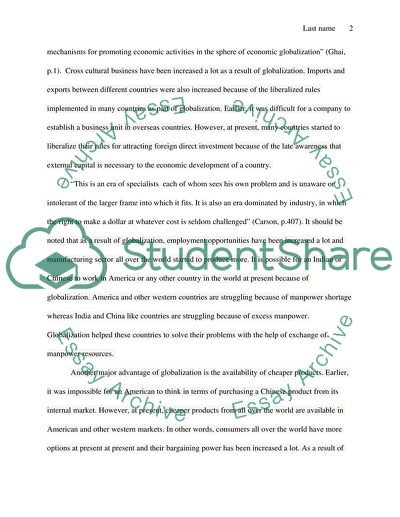 Globalization Spread the Happiness