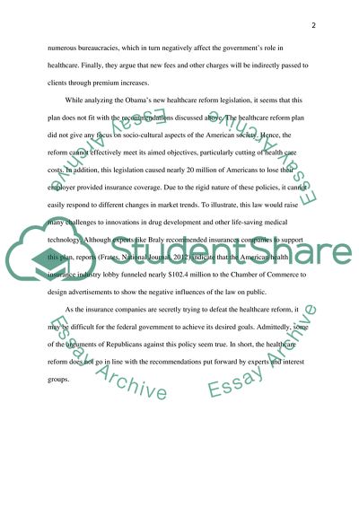 Health Care Reform (case study)