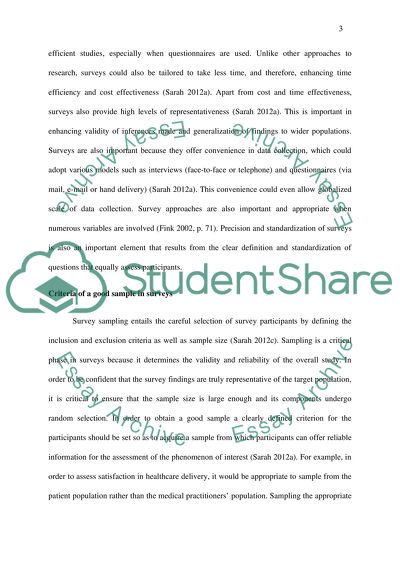 Survey Research and Sampling