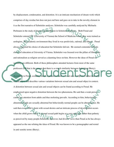 Key Elements of Similarity between Arthur Schnitzlers and Freuds Views of Sexuality