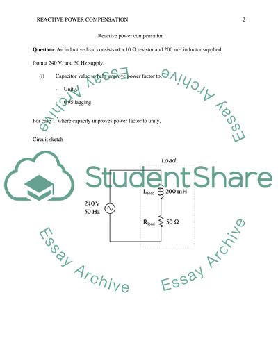 Reactive Power compensation