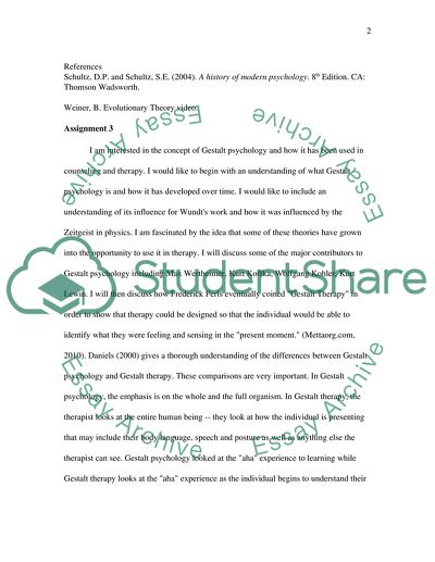 Gestalt Therapy and Classical Gestalt Psychology