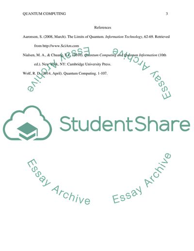 Quantum Computing Issues