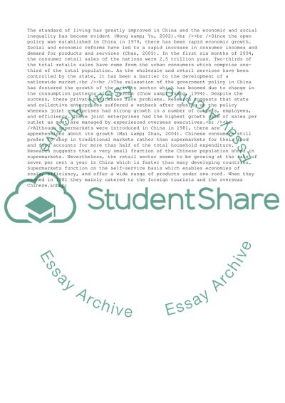 The Mode of Entry That Tesco Should Adopt to Enter China