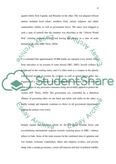 Violence in the Democratic Republic of Congo