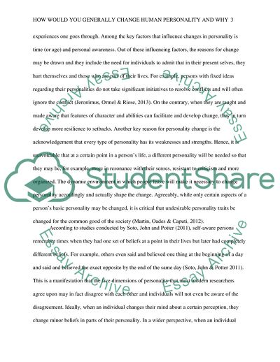 How Would You Generally Change Human Personality and Why