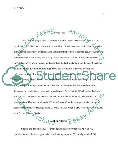 Relationship between Alcohol Anonymous and Alcohol Addicted Patients