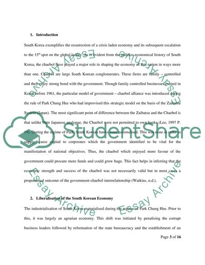 South Korean Developmental Strategy