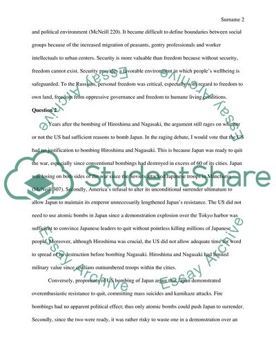 History II Take Home Exam