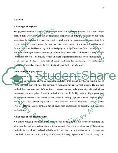 Advantages and Disadvantages of Payback