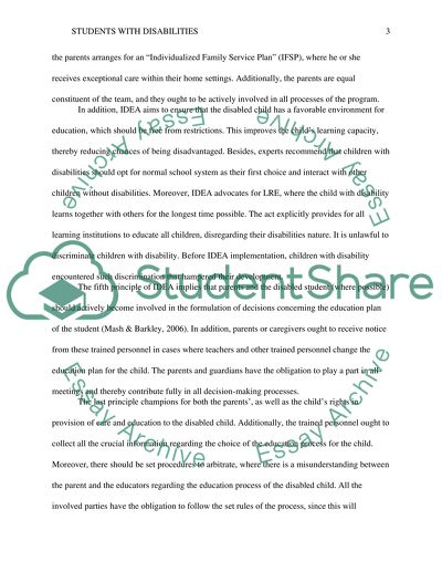 Legal Rights of Students with Disabilities