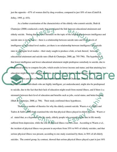 Elderly Suicide Is an Actual Problem