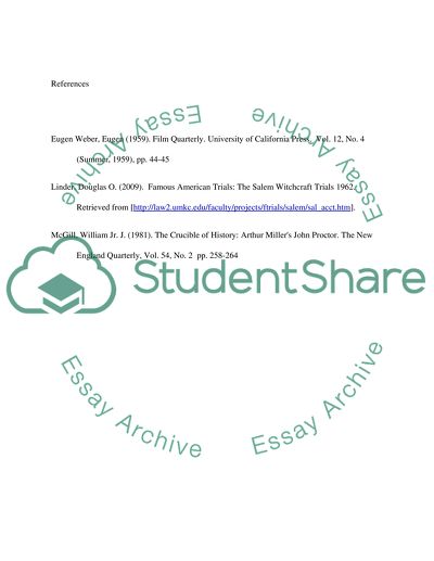 Salem Witchcraft Trial of 1692