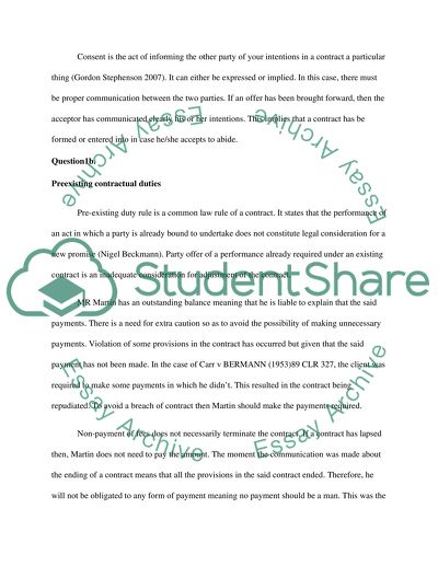Business Law - Elements of a Contract