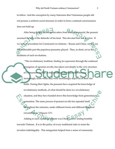 The Idea of Communism in North Vietnam